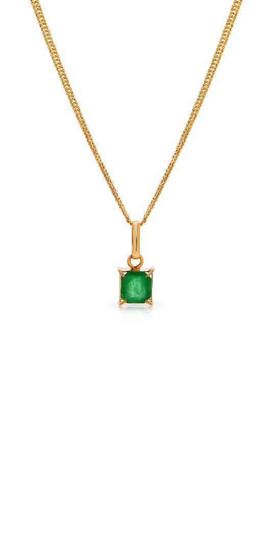 18K Emerald Pendant Necklace - Antonio Guzzo Fine Jewelry