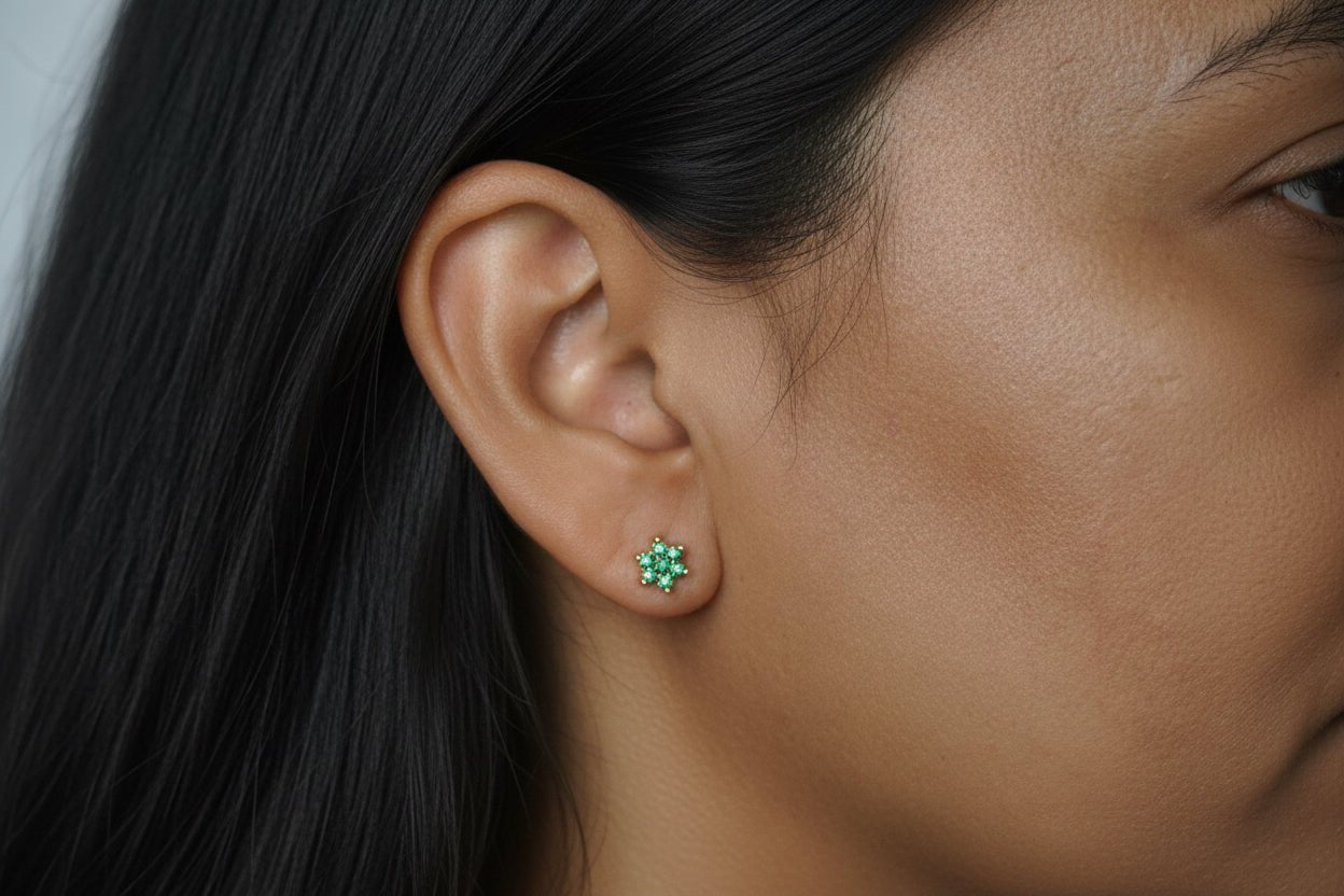 18K Natural Colombian Emerald Earrings - Antonio Guzzo Fine Jewelry