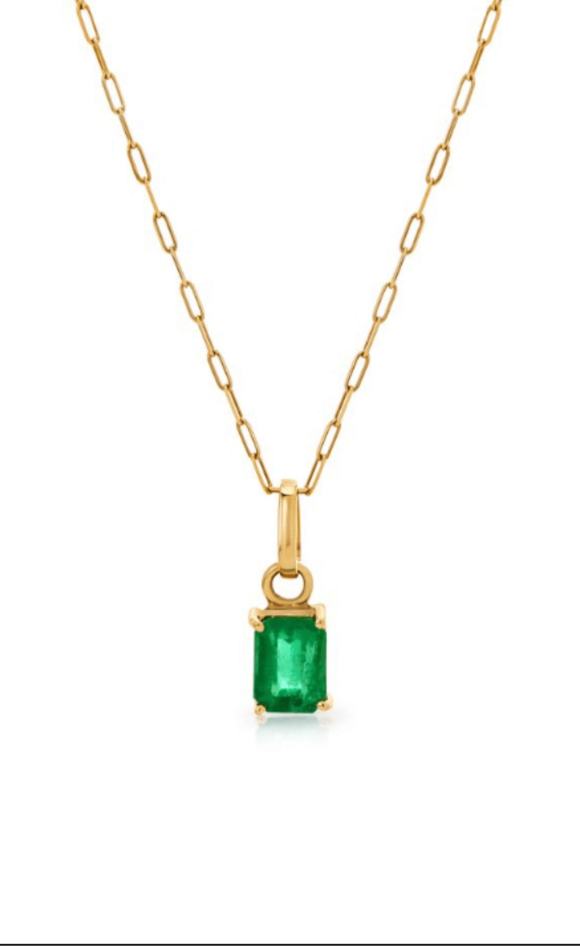 18K Natural Colombian Emerald Pendant Necklace - Antonio Guzzo Fine Jewelry