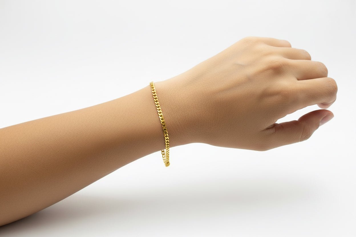 18K Solid Gold Cuban Link Bracelet - Antonio Guzzo Fine Jewelry