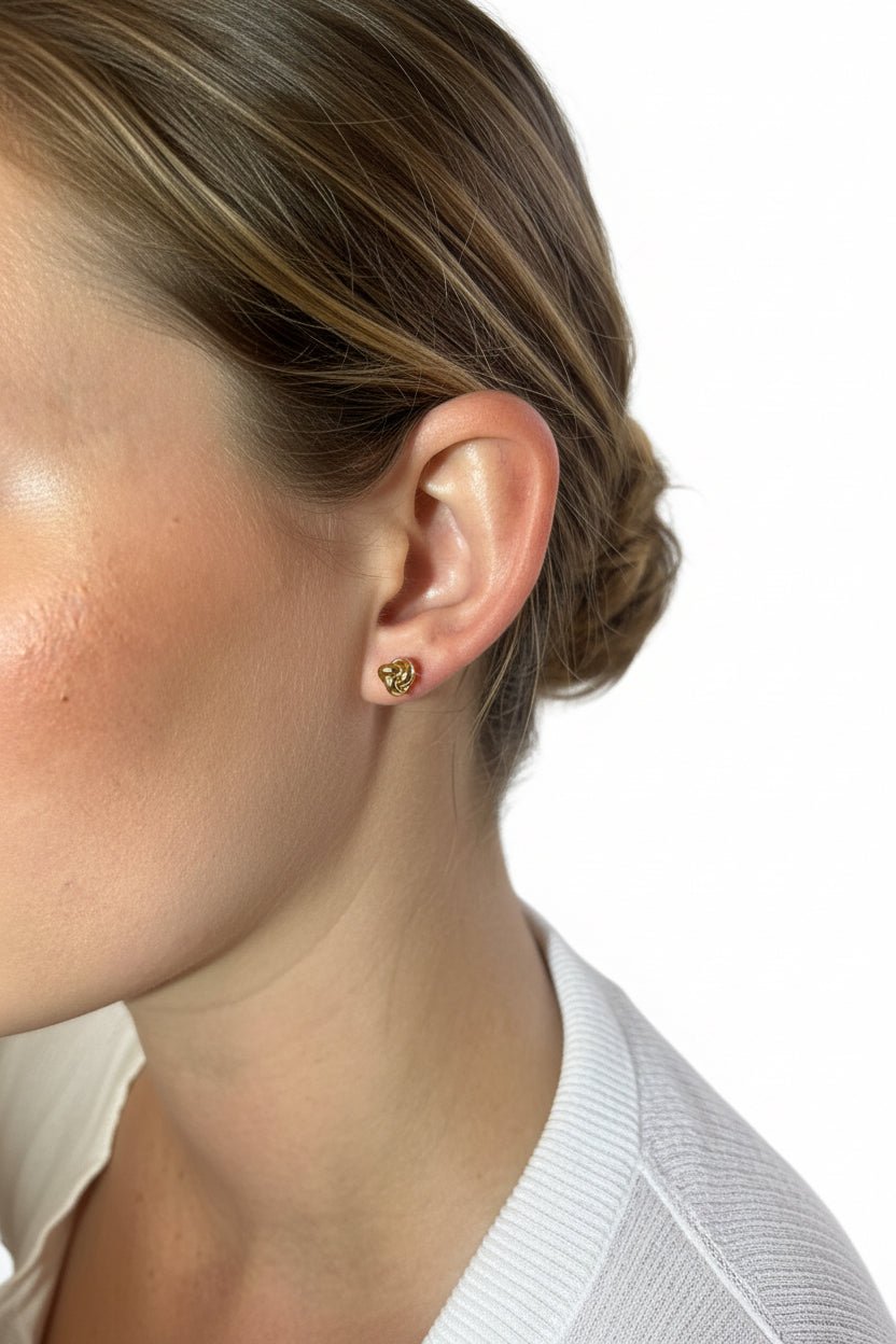 Knot Stud Earrings in 14K Solid Gold - Antonio Guzzo Fine Jewelry