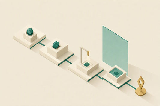 Isometric emerald verification title card