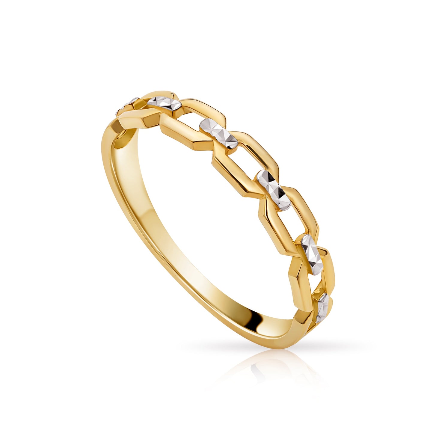 14 Karat Chain Link Ring - Antonio Guzzo Fine Jewelry
