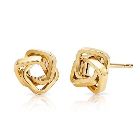 Antonio Guzzo Fine Jewelry Unique Knot Interlocking Earrings