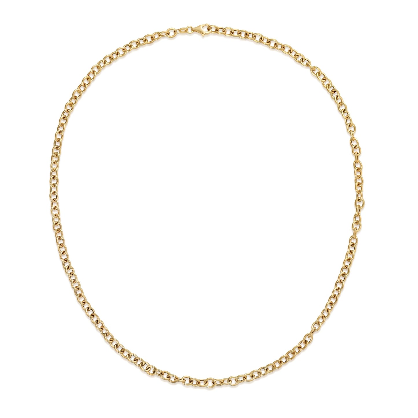 14K Solid Yellow Gold Classic Cable Chain Necklace - Antonio Guzzo Fine Jewelry