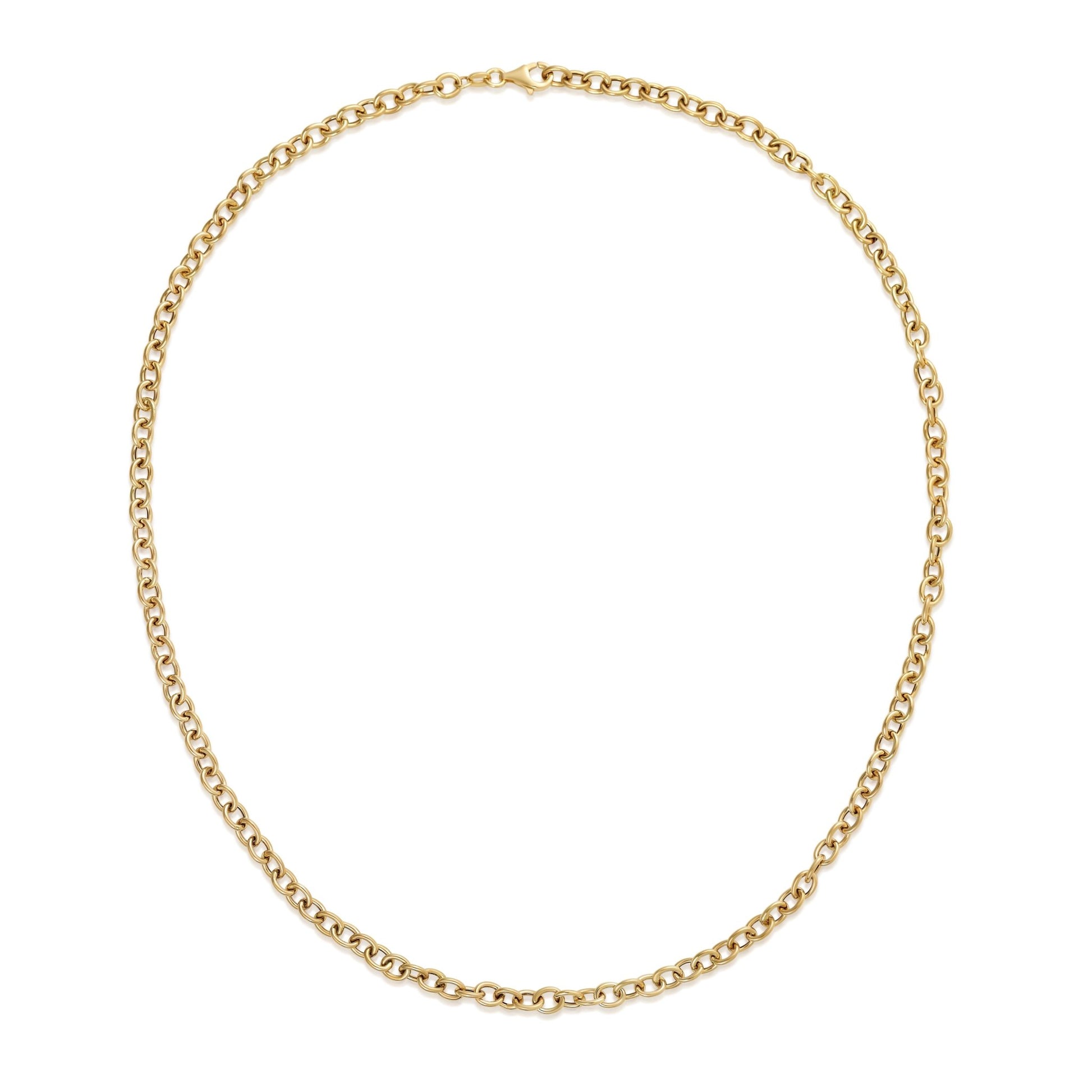 14K Solid Yellow Gold Classic Cable Chain Necklace - Antonio Guzzo Fine Jewelry