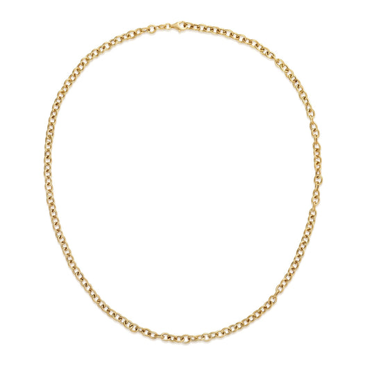 14K Solid Yellow Gold Classic Cable Chain Necklace - Antonio Guzzo Fine Jewelry
