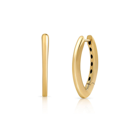 14K Yellow Gold Classic Polished Hoop Earrings - Antonio Guzzo Fine Jewelry