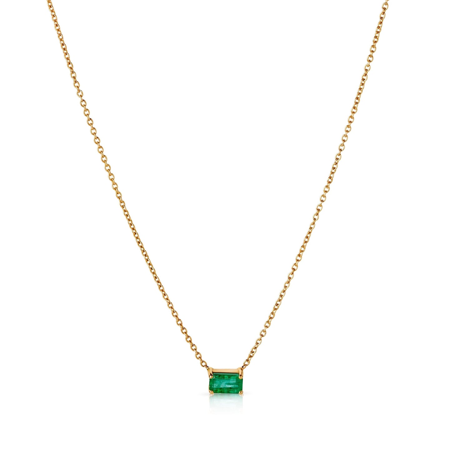 18K Gold Natural Emerald Necklace, Antonio Guzzo Fine Jewelry - Antonio Guzzo Fine Jewelry