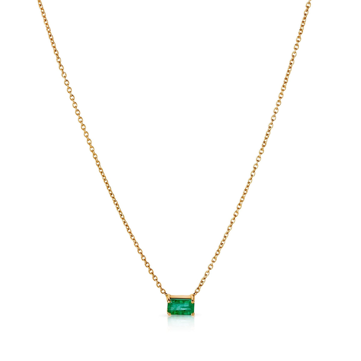 18K Gold Natural Emerald Necklace, Antonio Guzzo Fine Jewelry - Antonio Guzzo Fine Jewelry