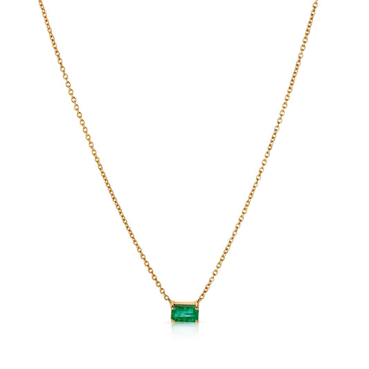 18K Gold Natural Emerald Necklace, Antonio Guzzo Fine Jewelry - Antonio Guzzo Fine Jewelry