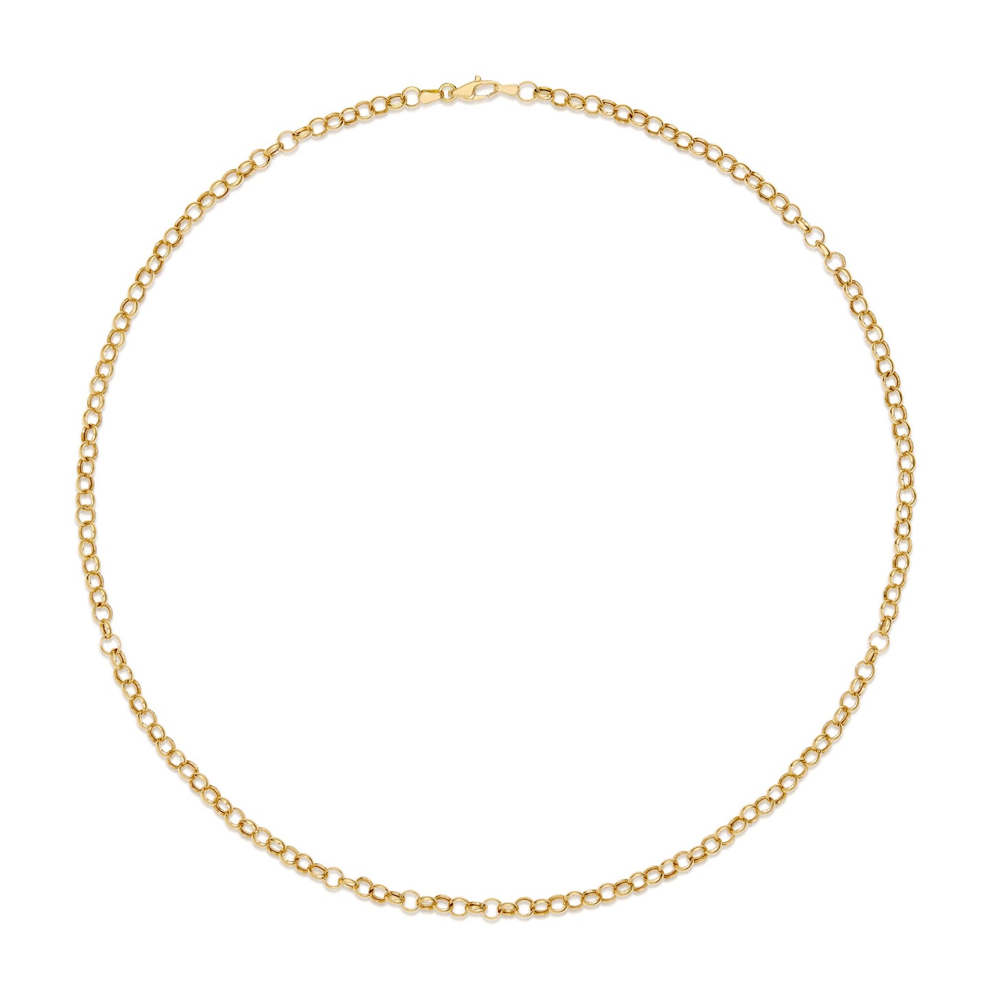 18 Karat Solid Gold Link Necklace