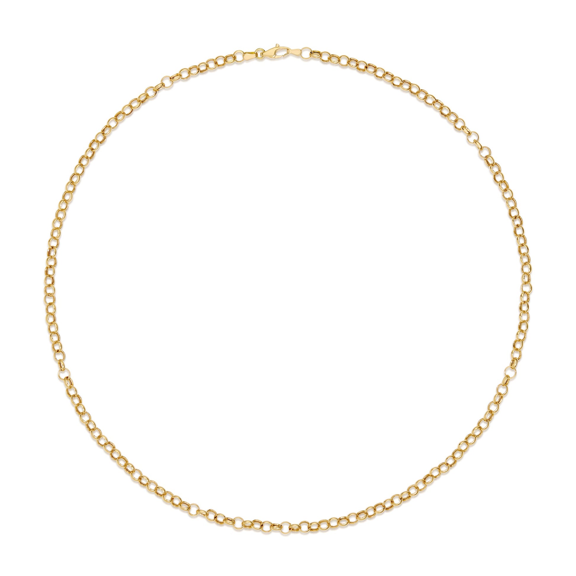 18 Karat Solid Gold Link Necklace