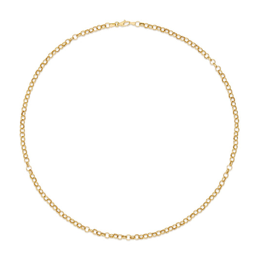 18 Karat Solid Gold Link Necklace