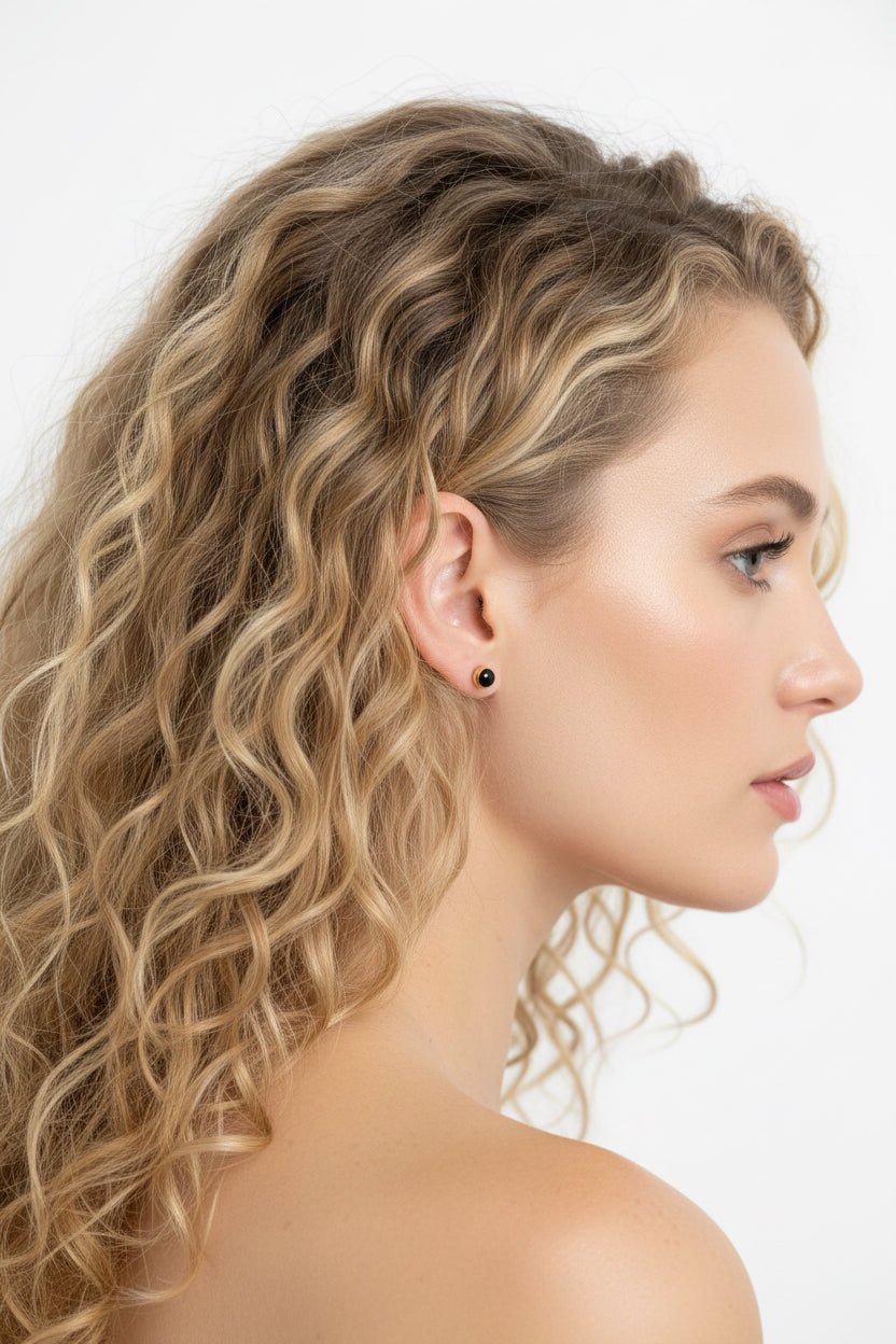 18K Yellow Gold Ball Stud Earrings - Antonio Guzzo Fine Jewelry