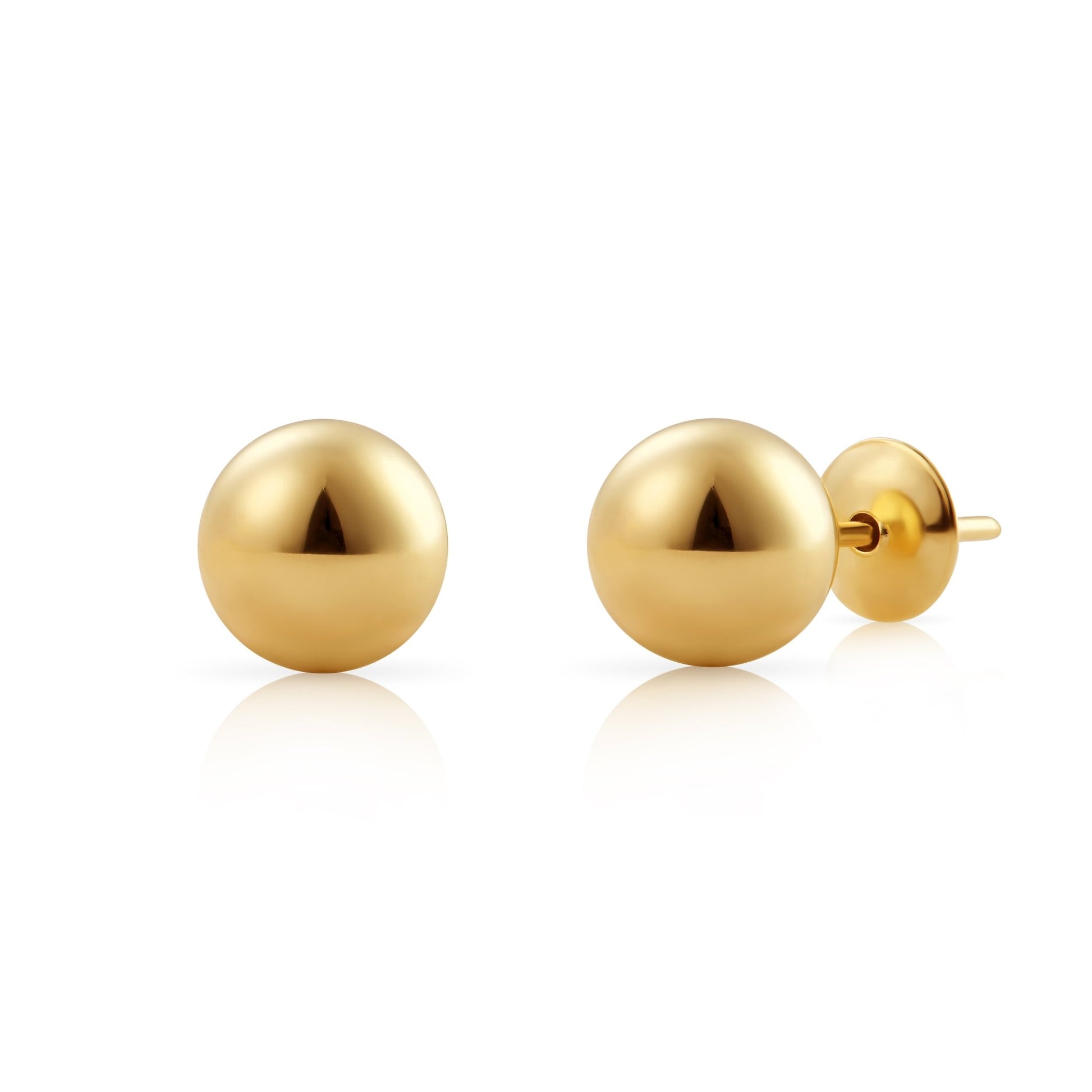 18K Yellow Gold Ball Stud Earrings - Antonio Guzzo Fine Jewelry