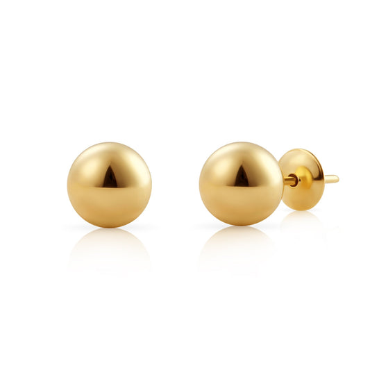 18K Yellow Gold Ball Stud Earrings - Antonio Guzzo Fine Jewelry