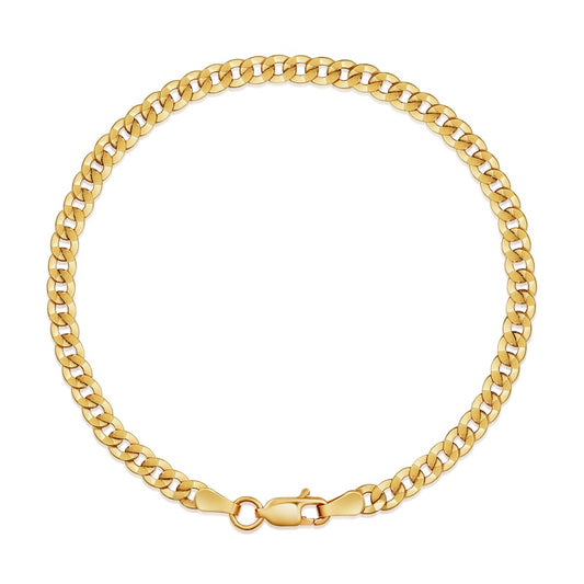 18K Solid Gold Cuban Link Bracelet - Antonio Guzzo Fine Jewelry 18K Solid Gold Cuban pan Link Bracelet