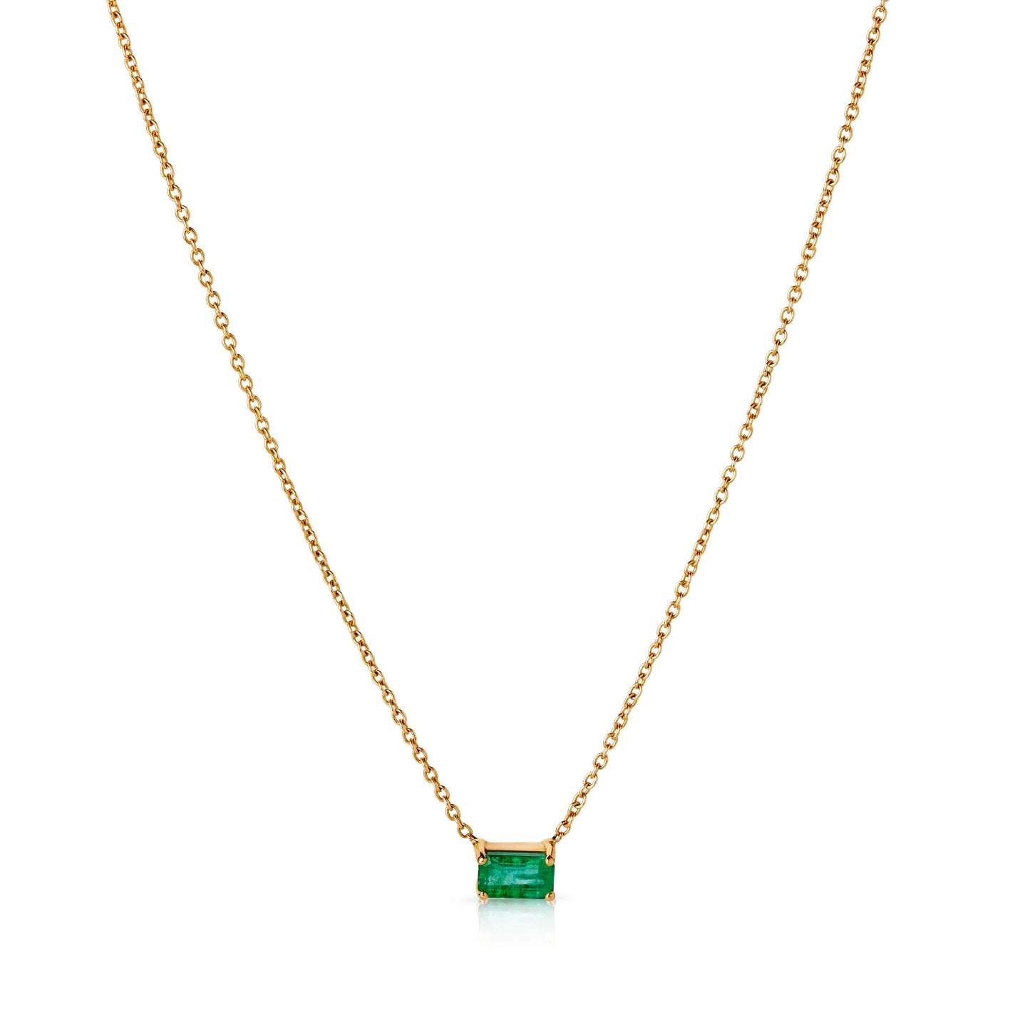 18K Gold Natural Emerald Necklace, Antonio Guzzo Fine Jewelry - Antonio Guzzo Fine Jewelry